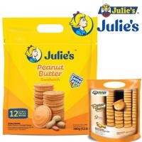 ราคา ขนม Julies บิสกิต ขนมปังกรอบ สอดไส้ครีมเนยถั่ว ตรา จูลี่ส์ Julies ขนาด 360 กรัม 100 กรัม (20675325077)