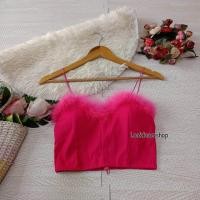 ราคา Looktoomshop H05 เสื้อสายเดี่ยว แต่งขนฟรุ้งฟริ้ง น่ารักมากก ขนาด อก 30 34 ยาว 14 (21454582030)