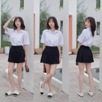 ราคา เสื้อนักศึกษาทรงบอย ทรงบอยมีกระเป๋า ทรงตรงไม่เข้ารูป Sz 36 56 (18553216030)