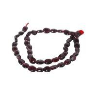 ราคา ลูกปัดหินแท้ ลักษณะเม็ดไข่แบน หินโกเมน Garnet 6x9 mm สีแดง (729796401)