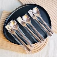 ราคา ช้อนส้อมสีทอง ช้อนส้อมสแตนเลสสีทอง ช้อนส้อมสแตนเลส 20 cm ช้อนเกาหลี อย่างหนา (16514081311)