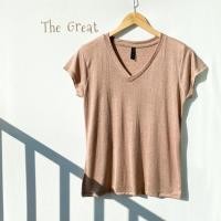 ราคา เสื้อยืด คอวี ผ้าสลาฟ อก 36 ยาว 24 (20367745666)