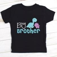 ราคา Big Little Brother Sister Siblings Matching T Shirts Romper Personal Dinosaur Tops Big Little Bro Sis Matching Outfits (20622942082)