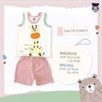 ราคา Mami babi ชุดเซ็ต เสื้อกล้าม กางเกงขาสั้น 3 6M 6 12M (21399253987)