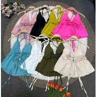 ราคา เสื้อคล้องคอ โชว์หลัง ผูกโบว์หน้า 2 ชั้น เสริมฟองน้ำ (20884170277)