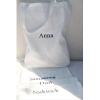 ราคา กระเป๋าผ้าสายลูกฟูก ปักชื่อ ขนาด 14x16 นิ้ว (21326652340)