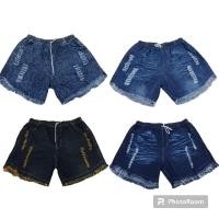 ราคา สุ่มลายนะ กางเกงยีนส์แท้ขาสั้นมีทั้งงานปัก งานขารุ่ย ขาขาด ไซส์จัมโบ้สำหรับสาวอวบสาวอ้วนเอวยางยืดรอบตัวมีเชือกปรับขนาดได้สำ (18972035943)