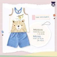 ราคา Mami babi ชุดเซ็ต เสื้อกล้าม กางเกงขาสั้น 3 6M 6 12M (21399253984)