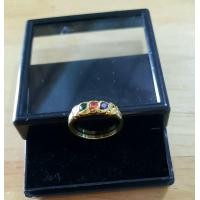 ราคา แหวนทองเหลืองประดับพลอยสีประจำวันเกิด แบบเรียบๆใส่ได้ตลอด ล้างได้ ขัดได้ แหวนพลอยสีประจำวัน แก้เคล็ดเสริมดวง BR 04 (16123458181)