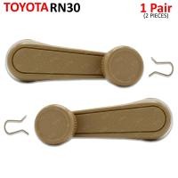 ราคา iBarod ที่หมุนปรับกระจก มือหมุนกระจก 2 ชิ้น สีเนื้อ สำหรับ Toyota RN30 LN40 ปี 1978 1983 (13668840525)
