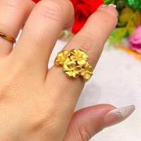 ราคา แหวนรูปดอกไม้แบบใหม่แหวนทองคำทรายเวียดนามรูปดอกกุหลาบสีไม่ตก999เครื่องประดับทองเทียมชุบทองสำหรับผู้หญิง (15852543051)