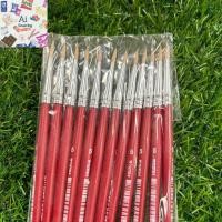 ราคา ภู่กันพานทอง ด้ามสีแดง หลากหลายขนาด (15900296782)