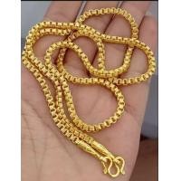 ราคา สร้อยคอทองหุ้มลายสามห่วงติด หนัก1บาท งานคุณภาพสีเหมือนจริง (12889209025)