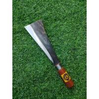 ราคา มีดมะพร้าวเล็ก หัวตัดด้ามไม้ ทำจากเหล็กแหนบอรัญญิกแท้100 (21378482450)