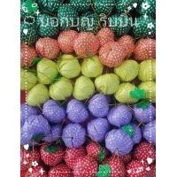 ราคา เหรียญโปรยทานสตอเบอรี่จิ๋วตัวเปล่า คละสี ใส่เหรียญทีหลัง (21346090893)