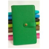 ราคา กระเป๋าใส่สมุดบัญชีฯ 14 ช่อง โทนสีเขียว หนังคละแบบ (12361437903)