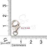 ราคา ตะขอก้ามกุ้ง ตะขอเงิน 92 5 ขนาด 7 16 มิล นำเข้าจากอิตาลี ตะขอสร้อยคอ ตะขอสร้อยข้อมือ (14617618356)