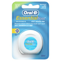 ราคา Oral B ออรัล บี เอสเซนเชียล ฟลอส 50 M ไหมขัดฟัน เคลือบขี้ผึ้ง ขจัดคราบสะสมตามซอกฟัน รสมินต์ (12389964666)