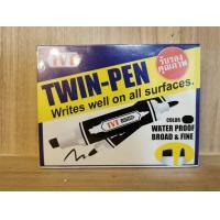 ราคา ปากกาเคมี ปากกาเมจิก 2 หัวตราTVT สีน้ำเงิน สีแดง สีดำ แพ็ค 12 ด้าม (743842123)