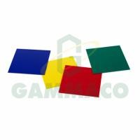 ราคา แผ่นพลาสติกโปร่งแสง 10 x 10 ซม สีแดง สีเขียว สีน้ำเงิน สีเหลือง Translucent Plastic 10 x 10 cm 2017240 (7925967405)