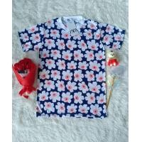 ราคา เสื้อยืดงานแบรนด์ ลายดอก ป้าย Zara ผ้านิ่ม ใส่สบาย คุณภาพดี (14938971255)