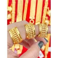 ราคา แหวนลายโปร่ง 2สลึง แหวนทองชุบ แหวนทองลายใหม่ (19185847497)