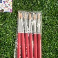 ราคา ภู่กันพานทอง ด้ามสีแดง หลากหลายขนาด (15900296786)