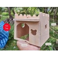 ราคา บ้านไม้หนูแฮมสเตอร์ บ้านหลบ ราคาไม่ถึง 100 ของเล่น ตกแต่งกรง ดอร์เมาส์ ไจแอนท์ โลโบ วินเทอร์ไวท์ (21097317169)