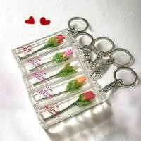 ราคา พวงกุญแจดอกกุหลาบหลอดแก้ว ของชำร่วย ยกโหล 12 ชิ้น (21277511213)