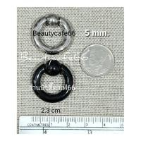 ราคา 1 ชิ้น จิวห่วงบอลสปริง สแตนเลสแท้ มี 2 สี จิวห่วง จิวหู จิวบอล Stainless Steel จิวห่วง ไม่ลอก ไม่ดำ (21045019662)