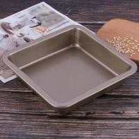 ราคา ถาดอบขนมทรงสี่เหลี่ยม 8 นิ้ว เคลือบเทปล่อน Non Stick สีทอง (15786263096)