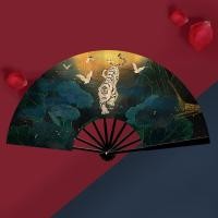 ราคา พัดจีน พัดแฟนซี พัด พัดมือ พัดด้ามพลาสติกสีดำ (16314713659)