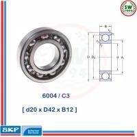 ราคา 6004 C3 SKF ตลับลูกปืนเม็ดกลมร่องลึก ฝาเปิด 6004 C3 SKF (4993766937)