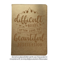 ราคา สมุดโน๊ตA5 หน้าปกลาย 1A 3C กระดาษคราฟท์เย็บขอบ พิมพ์ลายกราฟฟิก Inspiration Kraft Paper with Graphic Print Notebook A5 size เนื้อในกระดาษถนอมสายตา (11856775899)