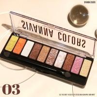 ราคา SIVANNA LUXURY VELVET EYESHADOW HF697 ซิวานน่า อายแชโดว์ 10 สี เนื้อครีม (6721394543)