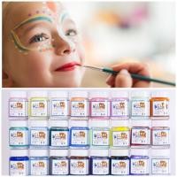 ราคา Non Toxic Face Body Paint cosmetic grade สีเพ้นท์หน้า เพ้นท์ตัว Clay Mania Face Body Paint รุ่นใหม่ฝาสีน้ำเงิน (3646316625)