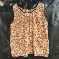 ราคา 004 size XL เสื้อคอกระเช้าลายดอก เสื้อคนแก่ ขนาด อก 52 ยาว 44 (15127460017)