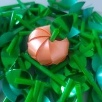 ราคา ใบส้มเหรียญโปรยทาน ใบส้มอ้วนริบบิ้นเมทาลิก แพ็ค 100 ใบ (19468936335)