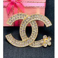 ราคา เข็มกลัดชาแนลประดับคริสตัลสวารอฟกี้สวยงาม สีเงิน ทอง ขนาด 4x3cm (14510589694)