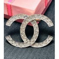 ราคา เข็มกลัดชาแนลประดับคริสตัลสวารอฟกี้สวยงาม สีเงิน ทอง ขนาด 4x3cm (14510589697)