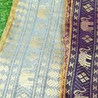 ราคา ผ้าผูกเอว ผ้าไหม ผ้าแพรวา ผ้าไทยลายช้าง (7629983046)