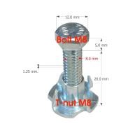 ราคา น๊อต M8x1520253035405060 mm พร้อมทีนัท M8 ชุดละ 16 ตัว น๊อตยึดแร็ค อุปกรณ์ทำแร็ค อุปกรณ์แร็ค ที่นัท น๊อตยึดล้อ น๊อตหัวหกเหลี่ยม (6068284427)
