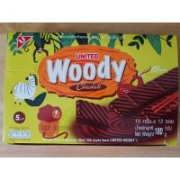 ราคา Woody Chocolateวู้ดดี้บาร์ ขนมหวานรสช็อกโกแล็ตผสมบิสกิต 15 กรัม x 12 ซอง (13768684726)