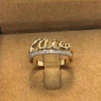 ราคา แหวนทองแท้เพชรแท้LOVEแถวฝังเพชร (6721394978)