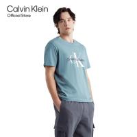 ราคา CALVIN KLEIN เสื้อยืดแขนสั้นผู้ชาย ทรง Regular รุ่น J320770 CFQ สีฟ้า (21410296879)