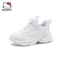 ราคา รองเท้ากีฬาสีขาวสำหรับเด็กหญิง Hello Kitty รองเท้าสีขาวสำหรับเด็กหญิงแบบฤดูใบไม้ผลิและฤดูใบไม้ร่วงรองเท้าวิ่งสีขาวล้วนสำหรับนักเรียนรองเท้าเดินทางแบบหนัง (20020606291)