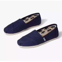 ราคา TOMS shoes canvas navy รองเท้าผ้าใบTomsสำหรับผู้หญิง สวมใส่ง่าย เบาสบาย หิ้วนอกOutlet ถูกที่สุด (5817166927)