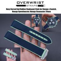 ราคา สายนาฬิกาแบบยาง Deployant Style สำหรับ Omega X Swatch Omega Speedmaster Omega Seamaster 20mm (20006302228)
