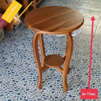 ราคา โต๊ะกลมขาสิงห์ โต๊ะวางของทรงสูง 49x73ซมโต๊ะไม้สักขาสิงห์ โทนสีสักแก่ แข็งแรง ไม่บวมน้ำ ทนทาน ใช้งานได้ยาวนาน โต๊ะข้างเตียง โต๊ะวางแจกัน (14043073688)