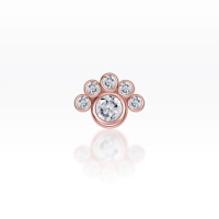 ราคา PiercingRoomByJay Round CZ diamond cluster Flat Back เงินแท้ (19152026513)